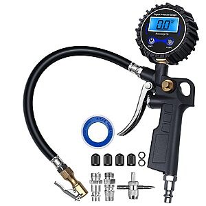 [Limited Deal]DigitPro Digital Tire Pressure Gauge with Inflator, 3-250 PSI Air Compressor Accessories with Air Chuck Quick Connect Coupler $ 11.92